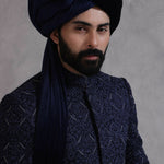 ER SH 118 Navy Blue Sherwani For Men