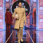 BCW 57 Pale Brown Hand Work Sherwani For Groom