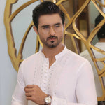 MR 63 White Mirror Work Kurta Pajama