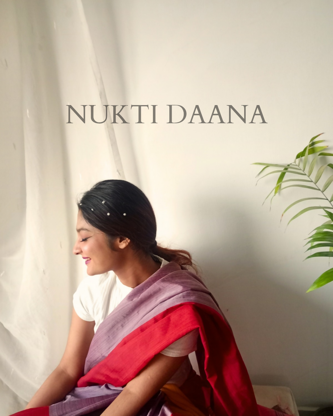 Crimson Marigold colourblock saree