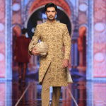 BCW 57 Pale Brown Hand Work Sherwani For Groom