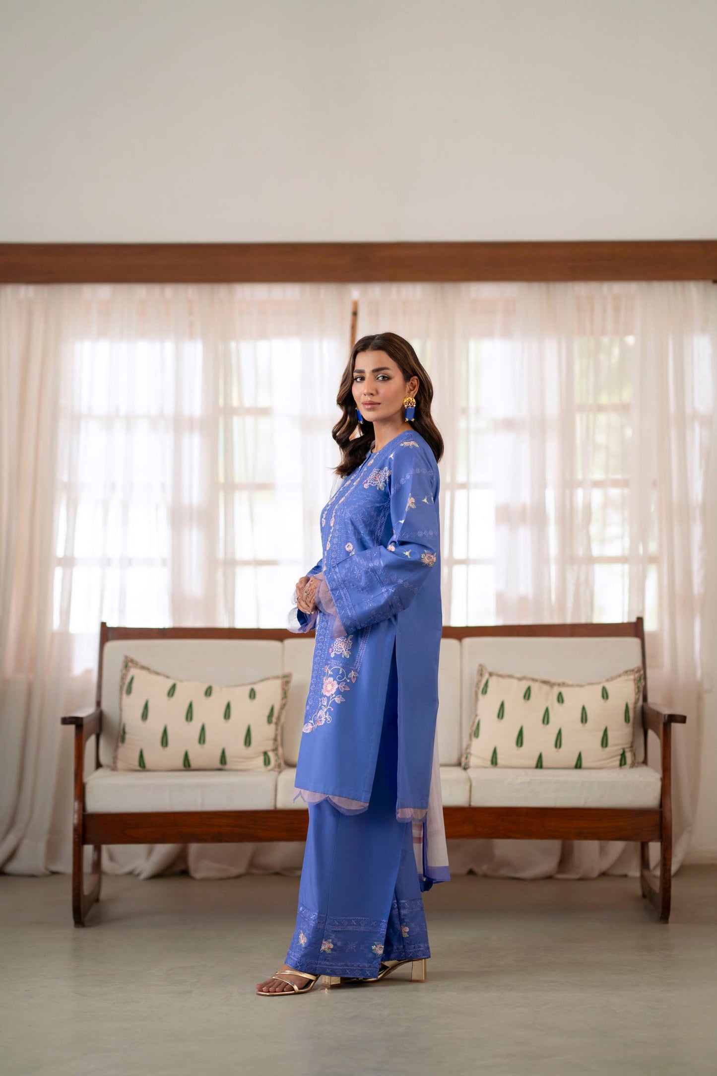 Cotton Lawn Dyed Embroidery