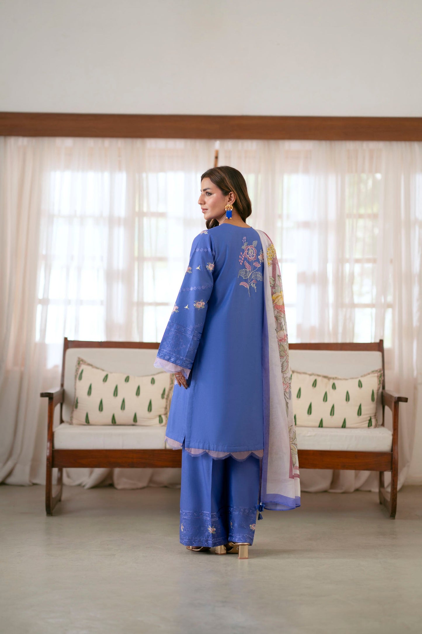 Cotton Lawn Dyed Embroidery