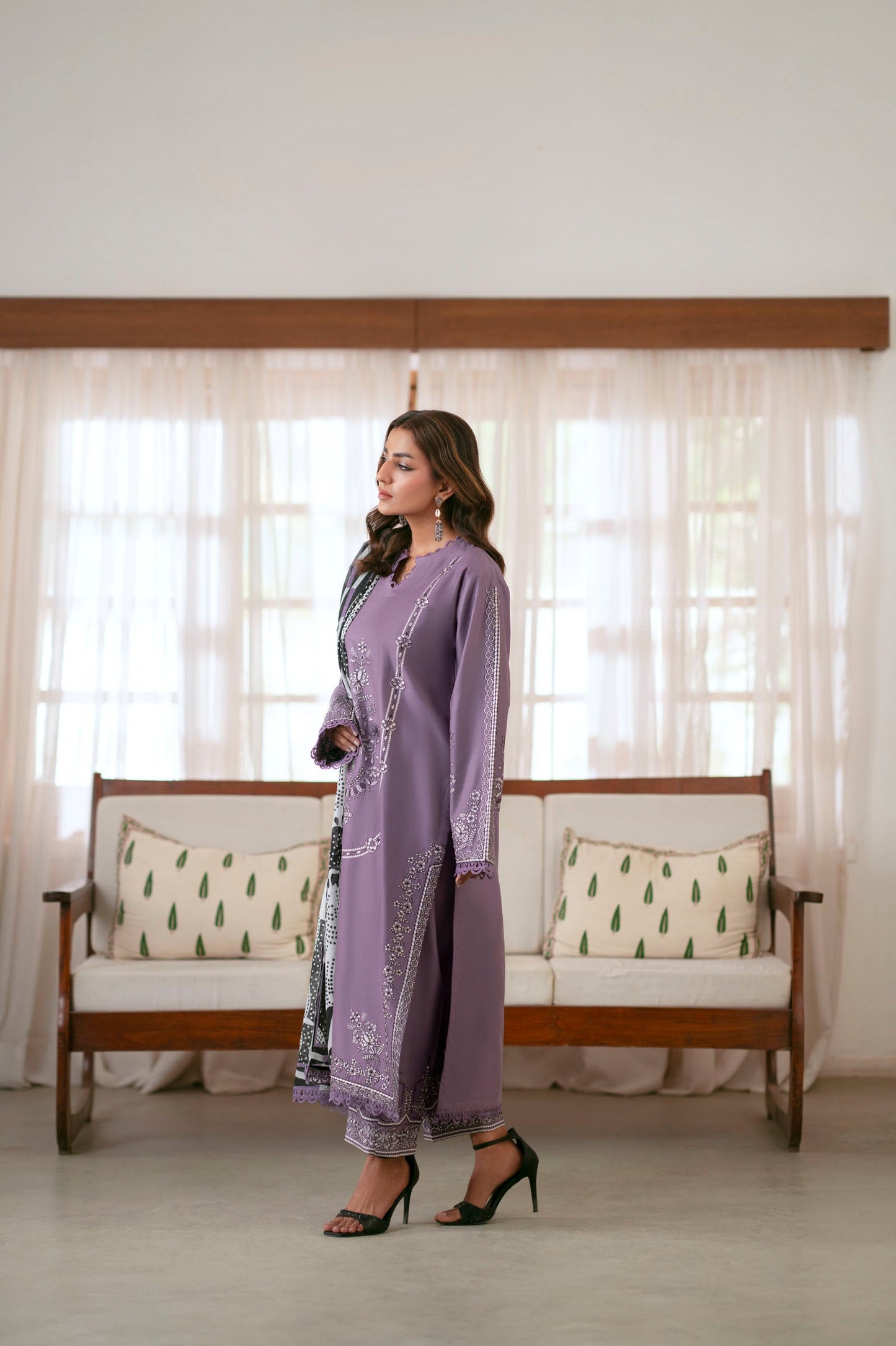 Cotton Lawn Dyed Embroidery