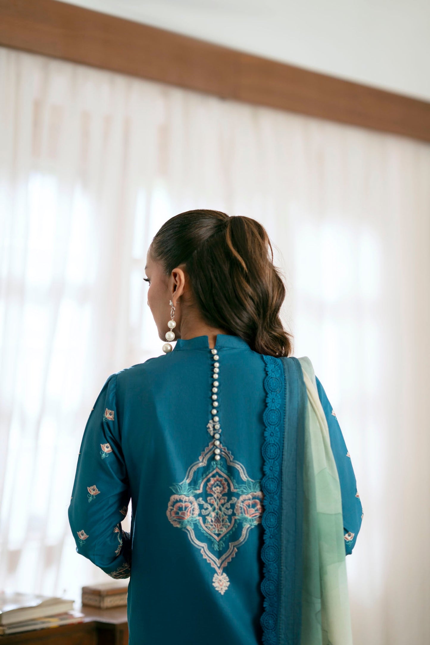 Cotton Lawn Dyed Embroidery