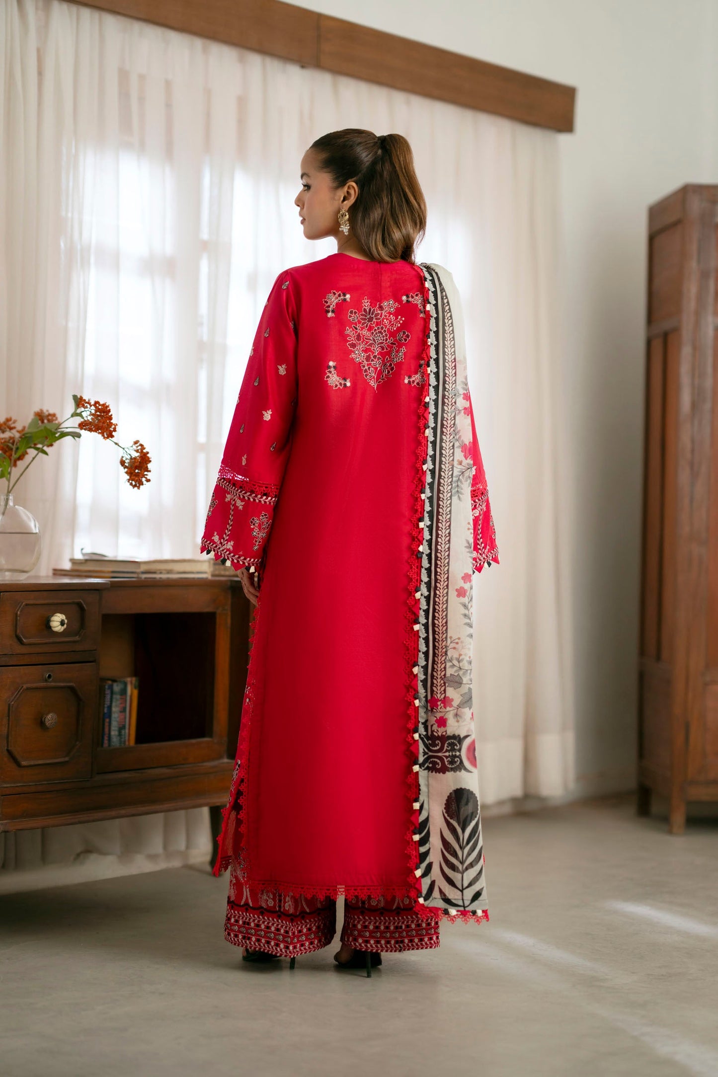 Cotton Lawn Dyed Embroidery