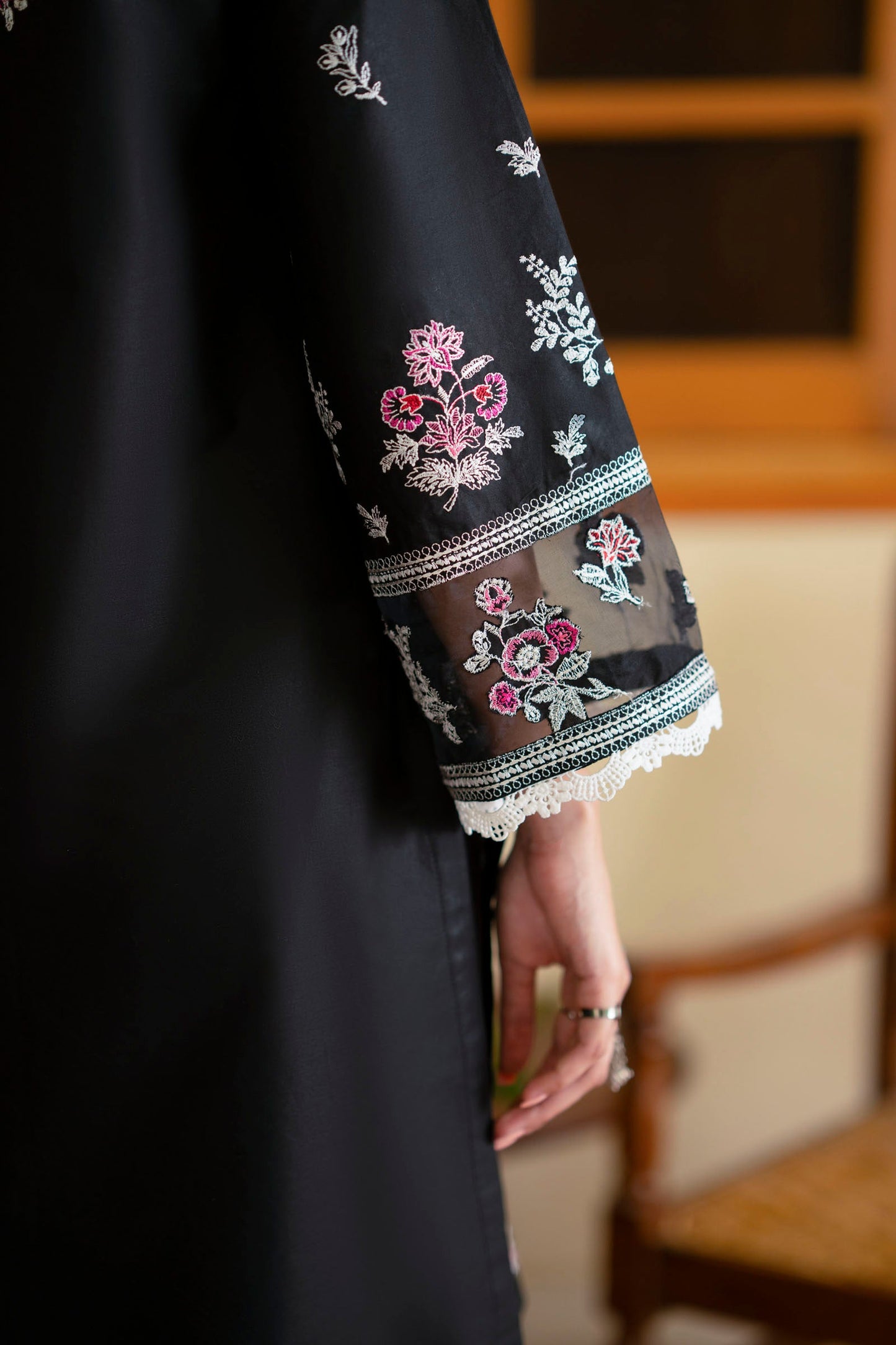 Cotton Lawn Dyed Embroidery