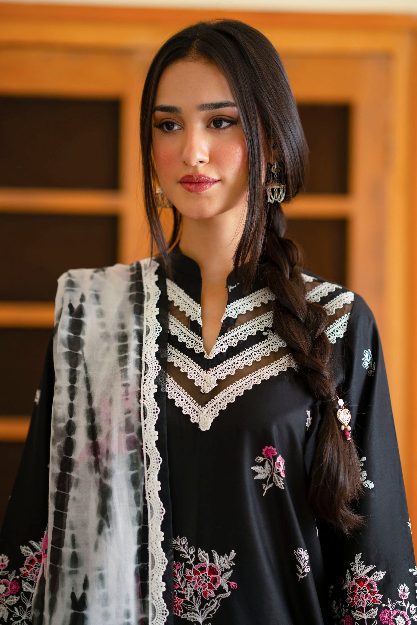 Cotton Lawn Dyed Embroidery
