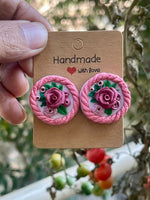 Twisted floral studs