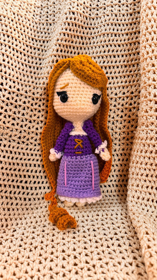 Crocheted Rapunzel plushie