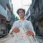 CK 752 White Embroidered Kurta With Farshi Shalwar