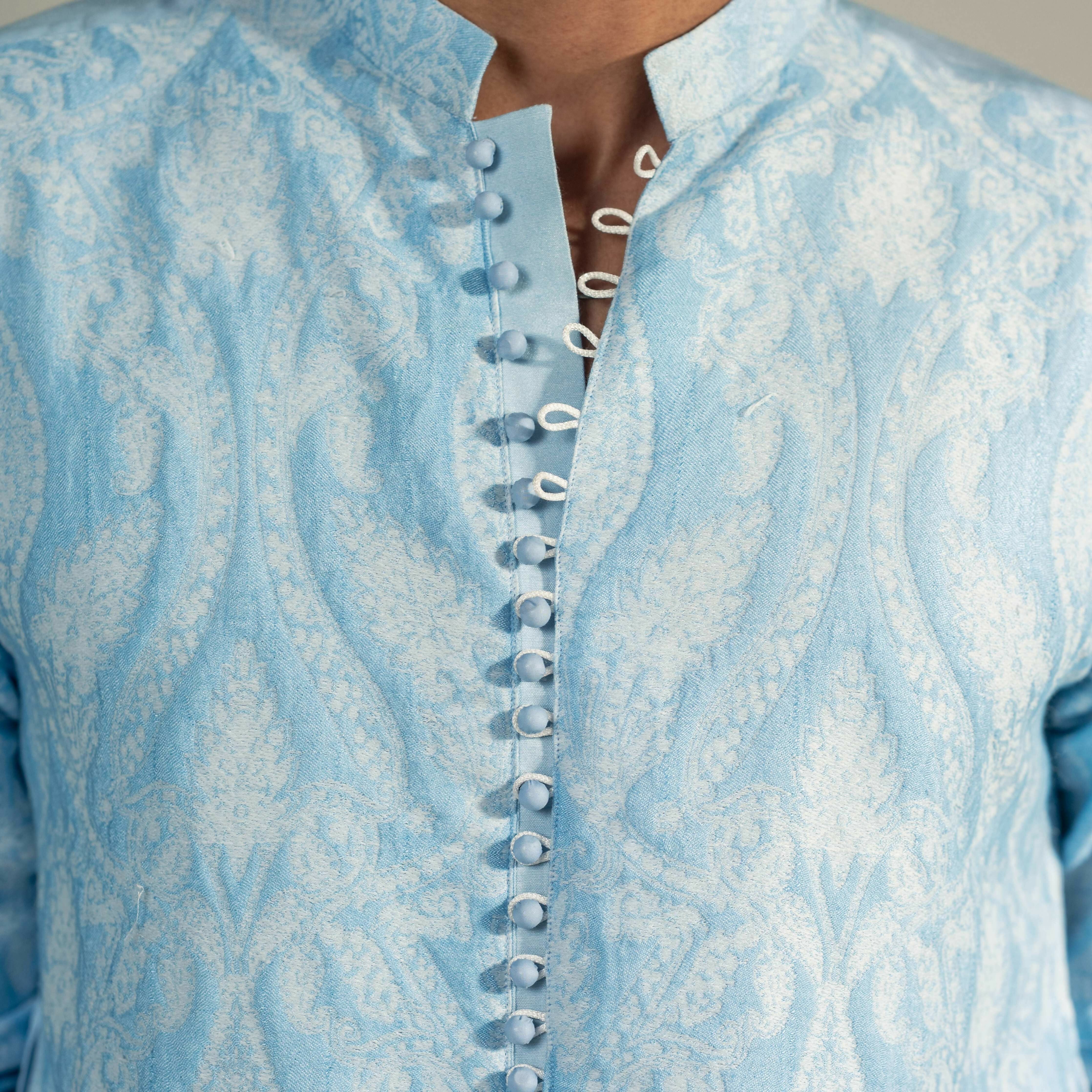 CK 767 Sky Blue Chikankari Kurta