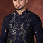 CK 764 Navy Blue Chikankari Kurta