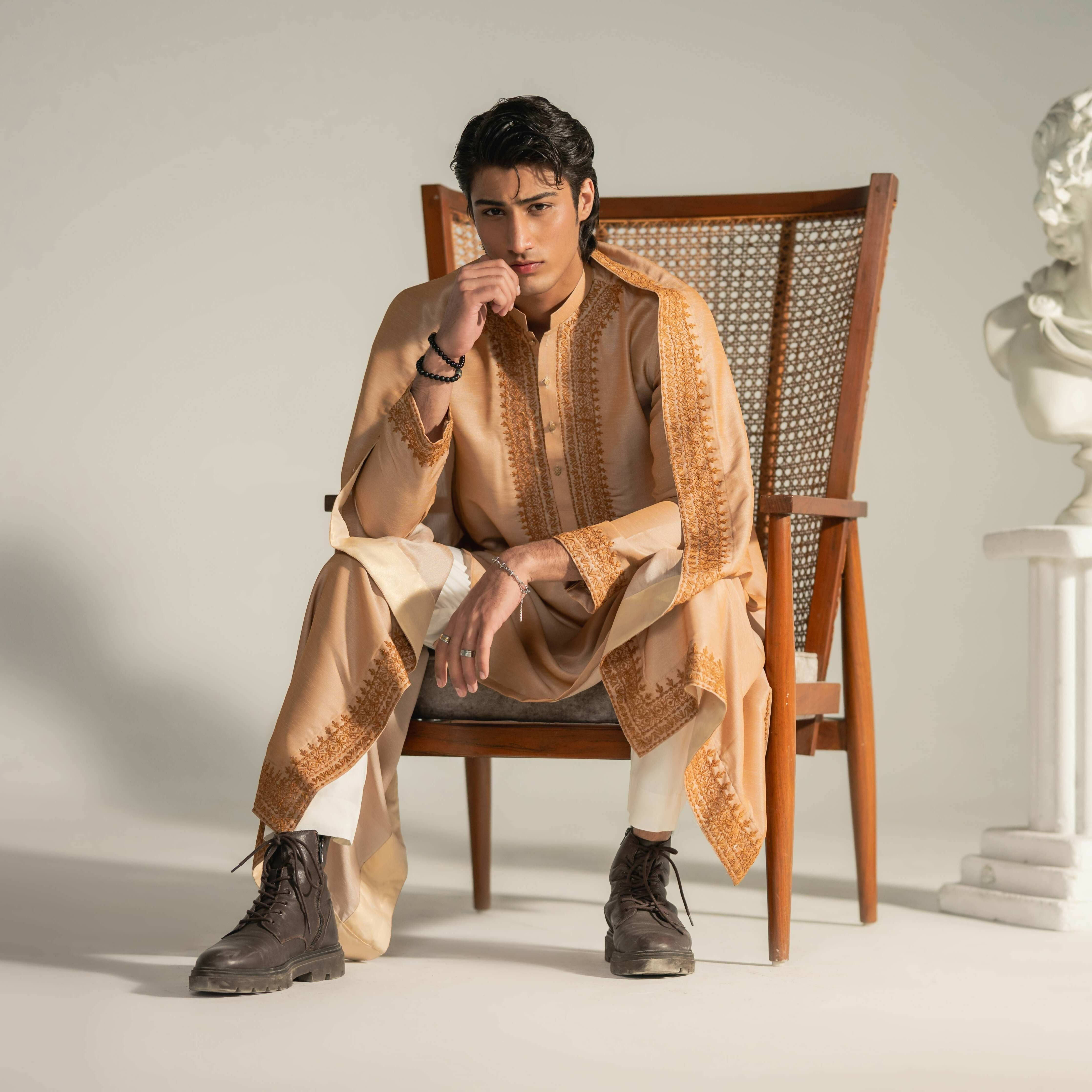 CK 748 Auburn Emb Kurta Pajama
