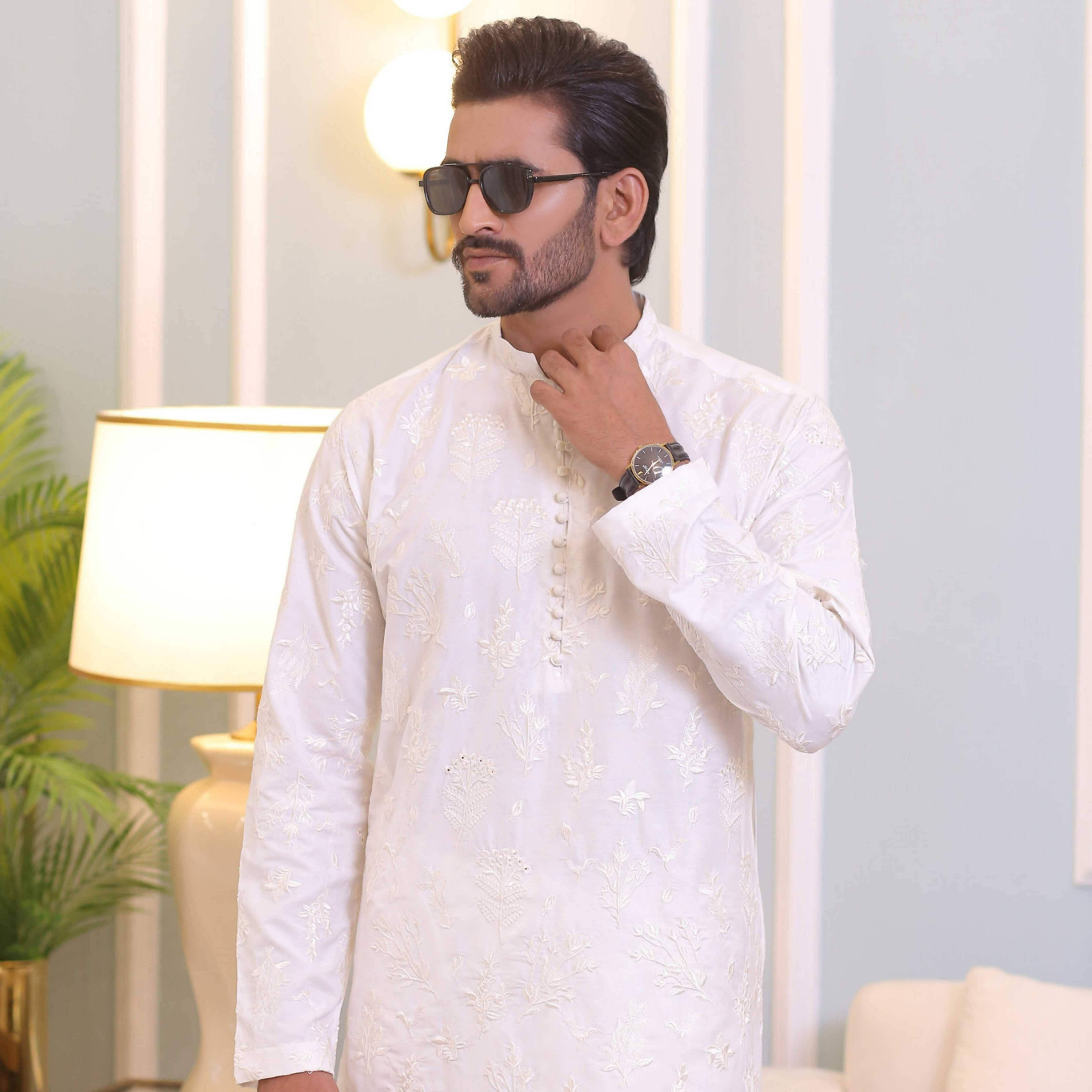 CK 716 White Kurta Pajama