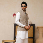 Taupe WaistCoat For Men