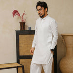ER 806 Shining White Executive Kameez Farshi Shalwar