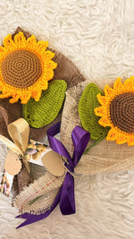 Crochet single flower bouquet