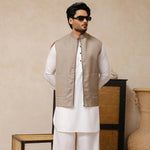 Taupe WaistCoat For Men