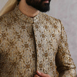 ER SH 116 Grey Sherwani For Groom