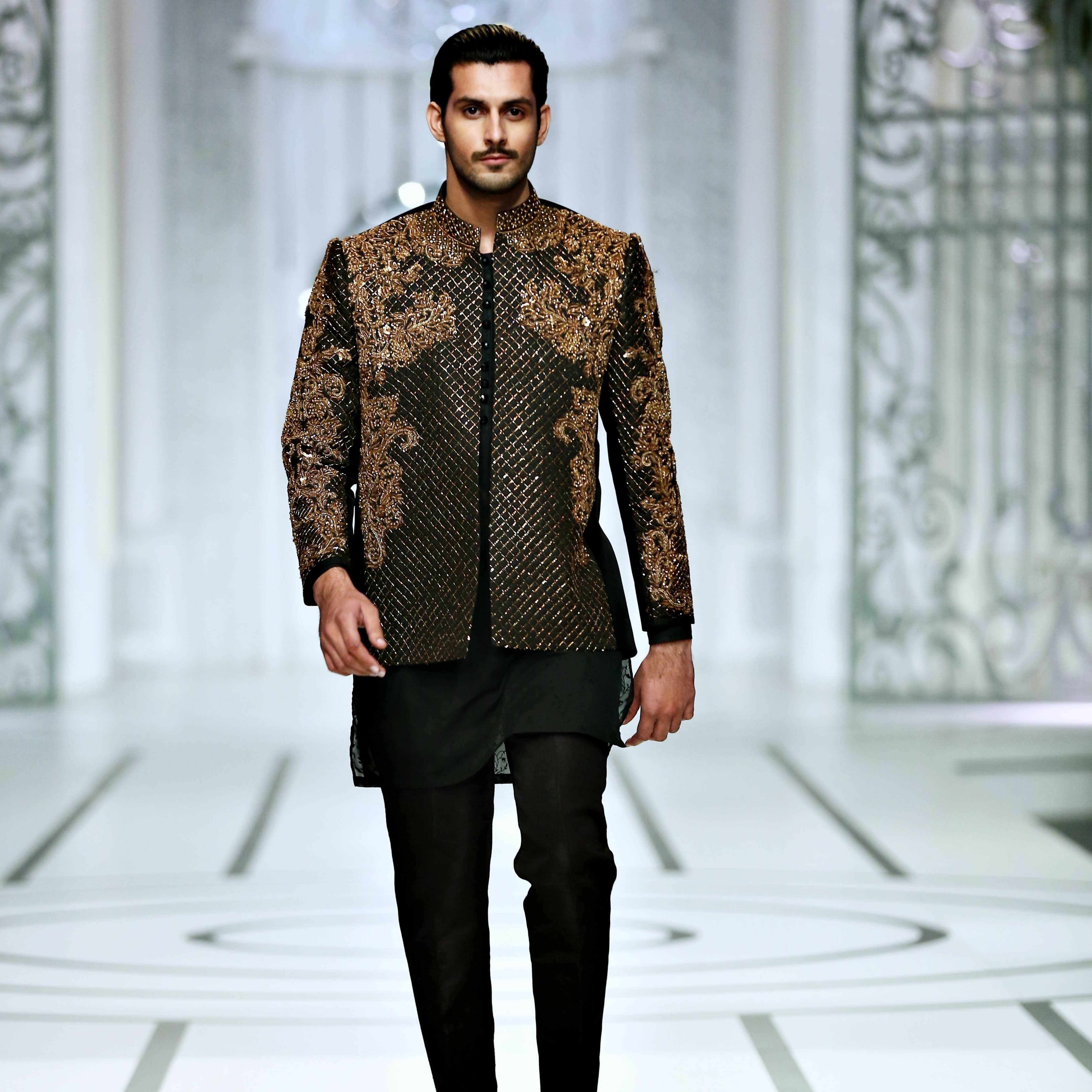 BCW PC 46 Black Front Open Hand Work Prince Coat