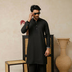 ER 805 Matt Black Executive Kameez Farshi Shalwar