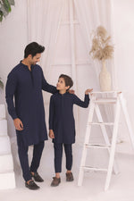 ER FS 5 Blue Kurta Pajama Set For Father And Son