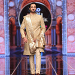 BCW 59 Junaid Sherwani Light Gold Hand Work
