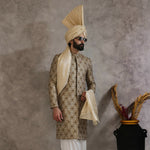 ER SH 116 Grey Sherwani For Groom