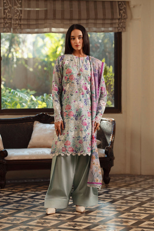 Cotton Lawn Digital Print Cotton Thread Embroidery