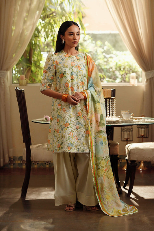 Cotton Lawn Digital Print Cotton Thread Embroidery