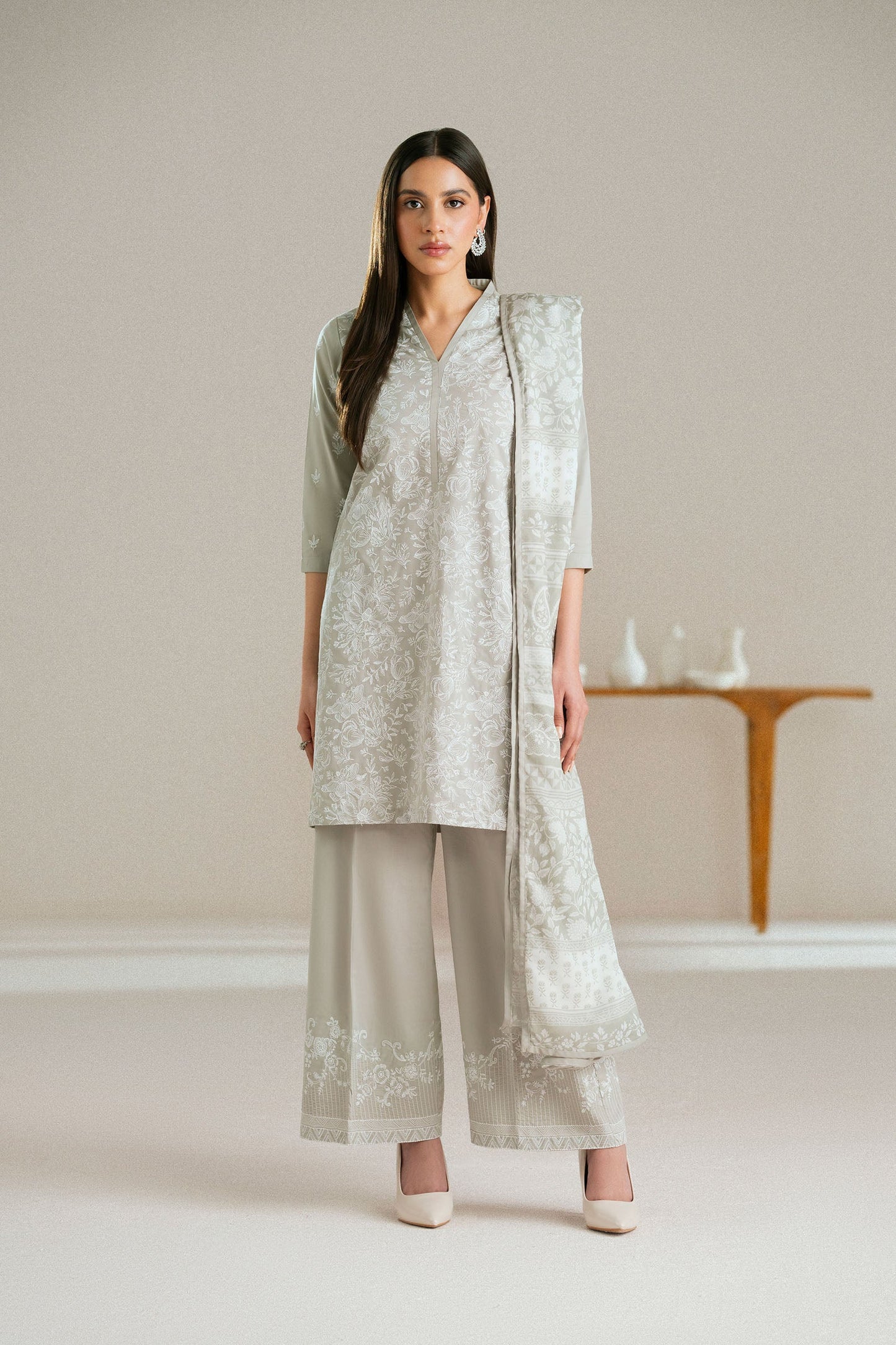 Cotton Lawn Dyed Embroidery