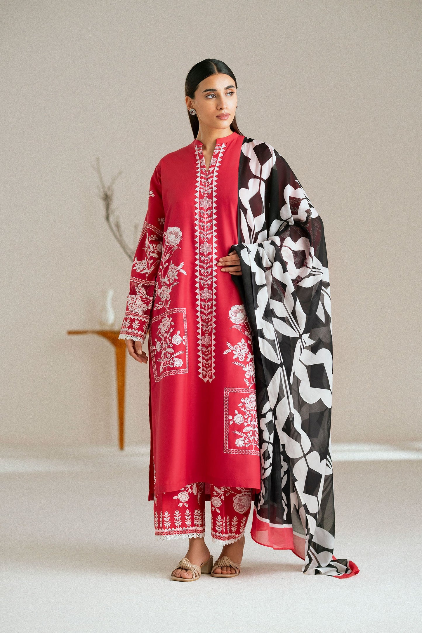 Cotton Lawn Dyed Embroidery