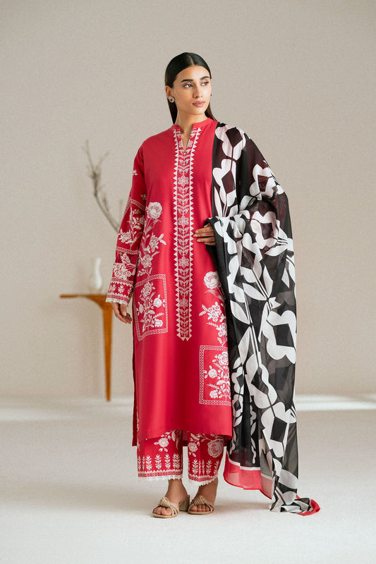 Cotton Lawn Dyed Embroidery