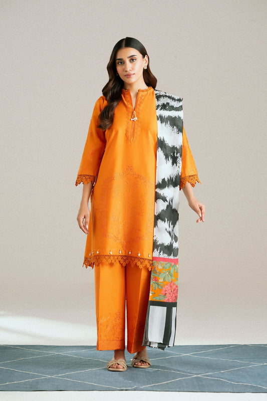 Cotton Lawn Dyed Embroidery