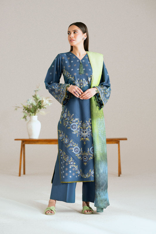 Cotton Lawn Dyed Embroidery