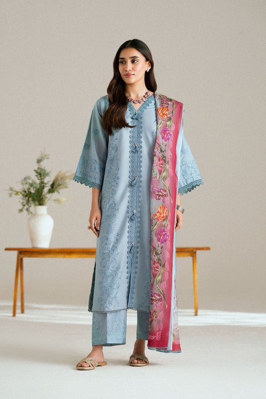 Cotton Lawn Dyed Embroidery