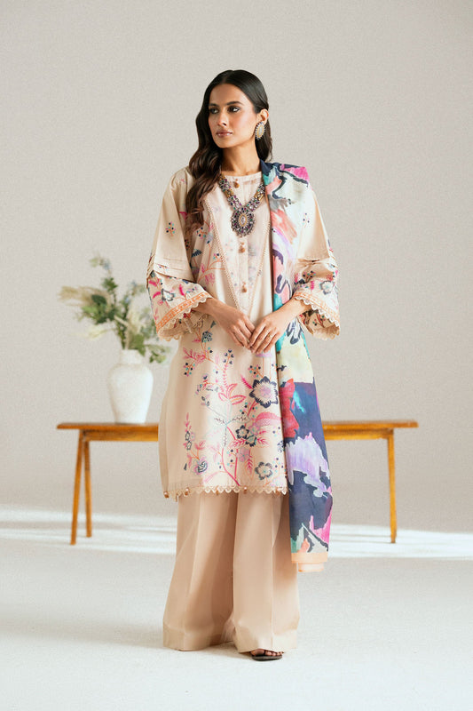 Cotton Lawn Dyed Embroidery