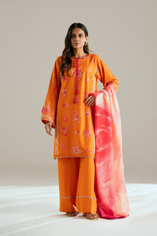 Cotton Lawn Dyed Embroidery