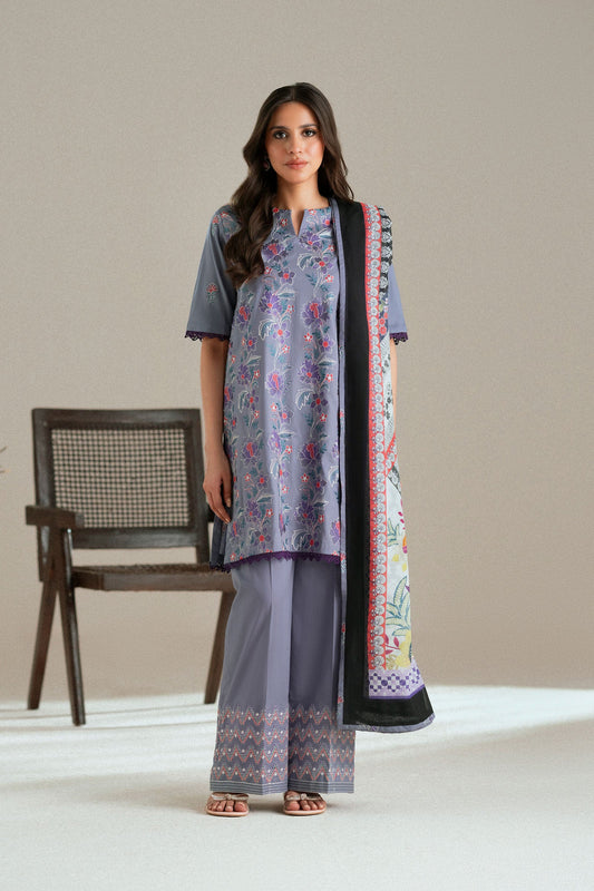 Cotton Lawn Dyed Embroidery