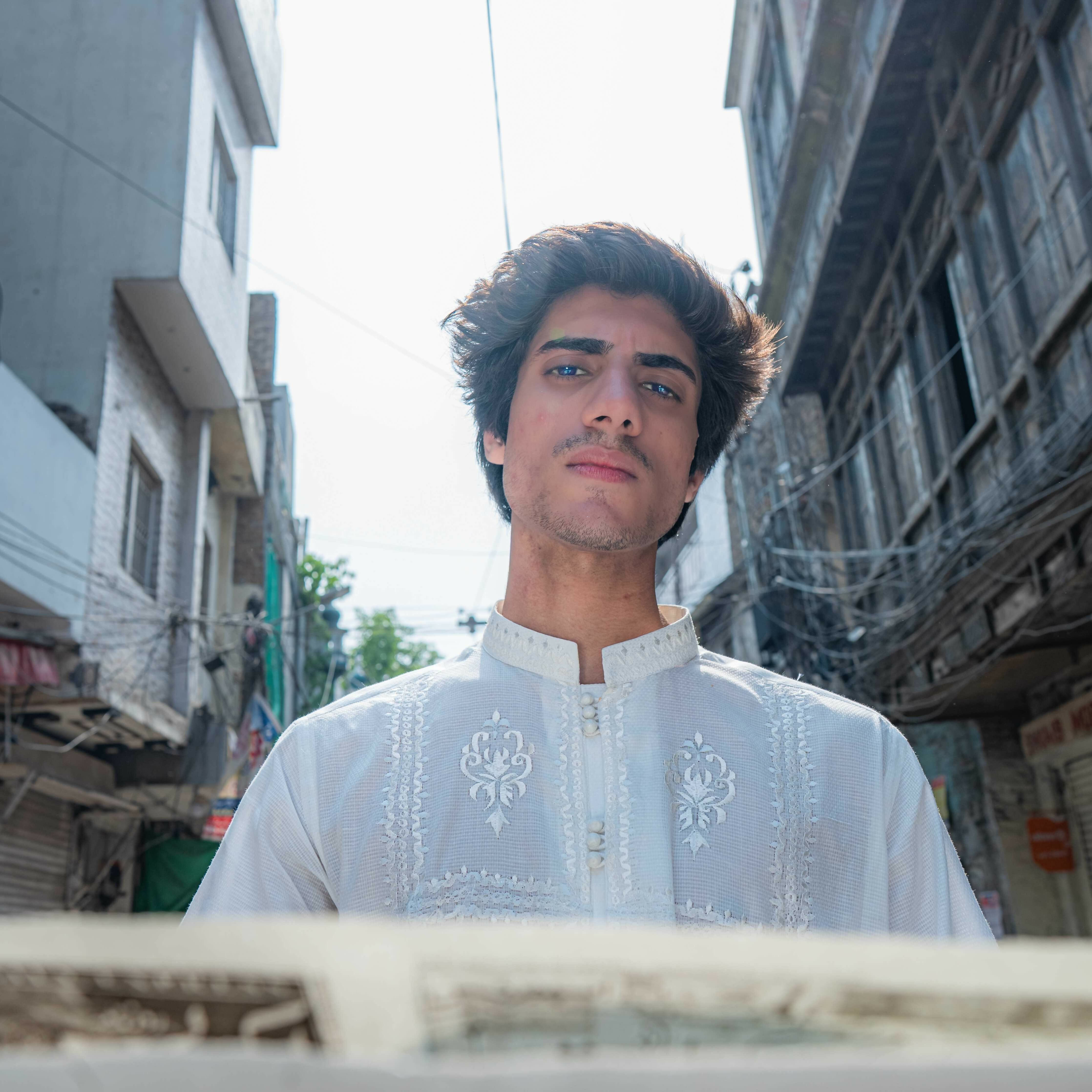 CK 752 White Embroidered Kurta With Farshi Shalwar