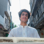 CK 752 White Embroidered Kurta With Farshi Shalwar