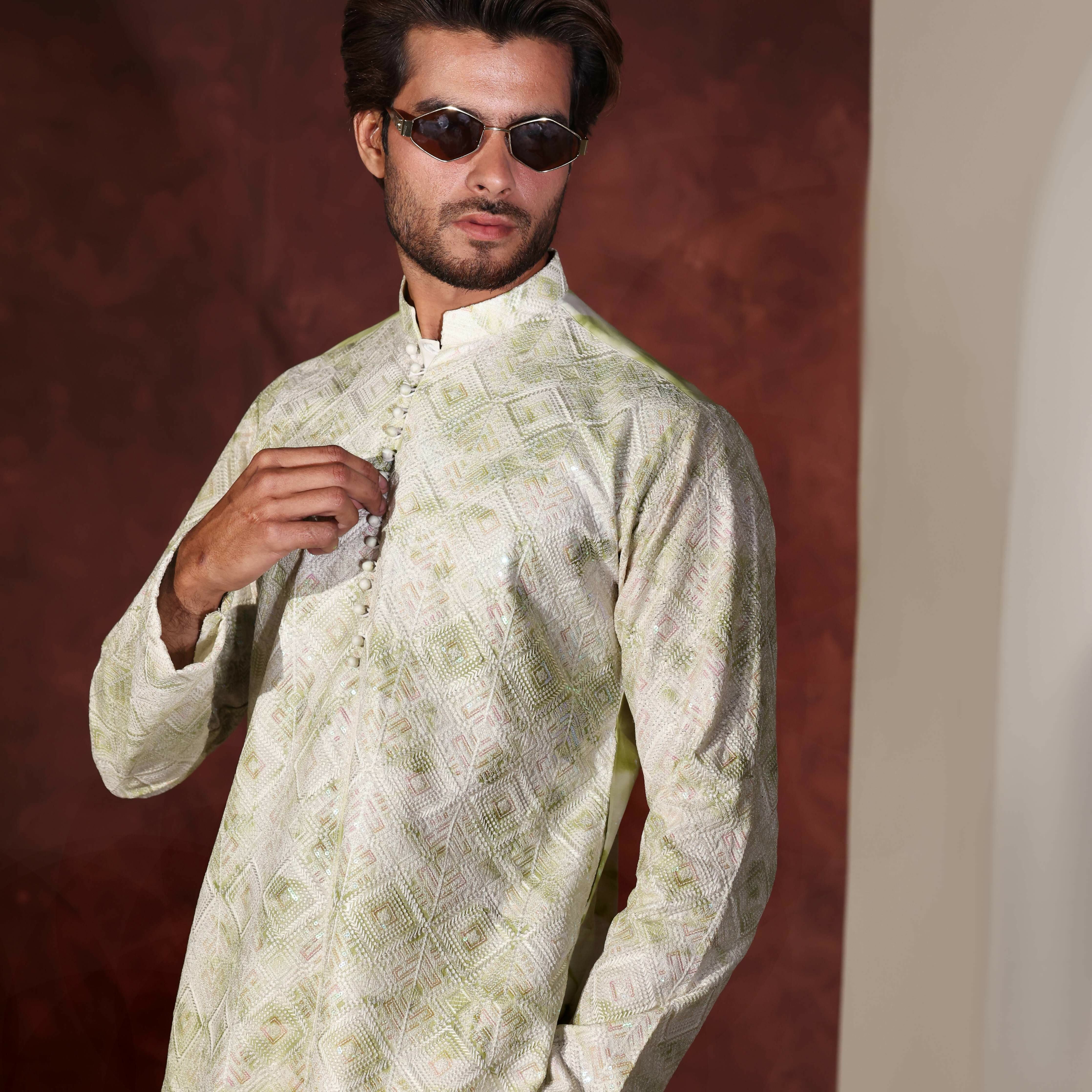 CK 769 Rangari Chikankari Kurta