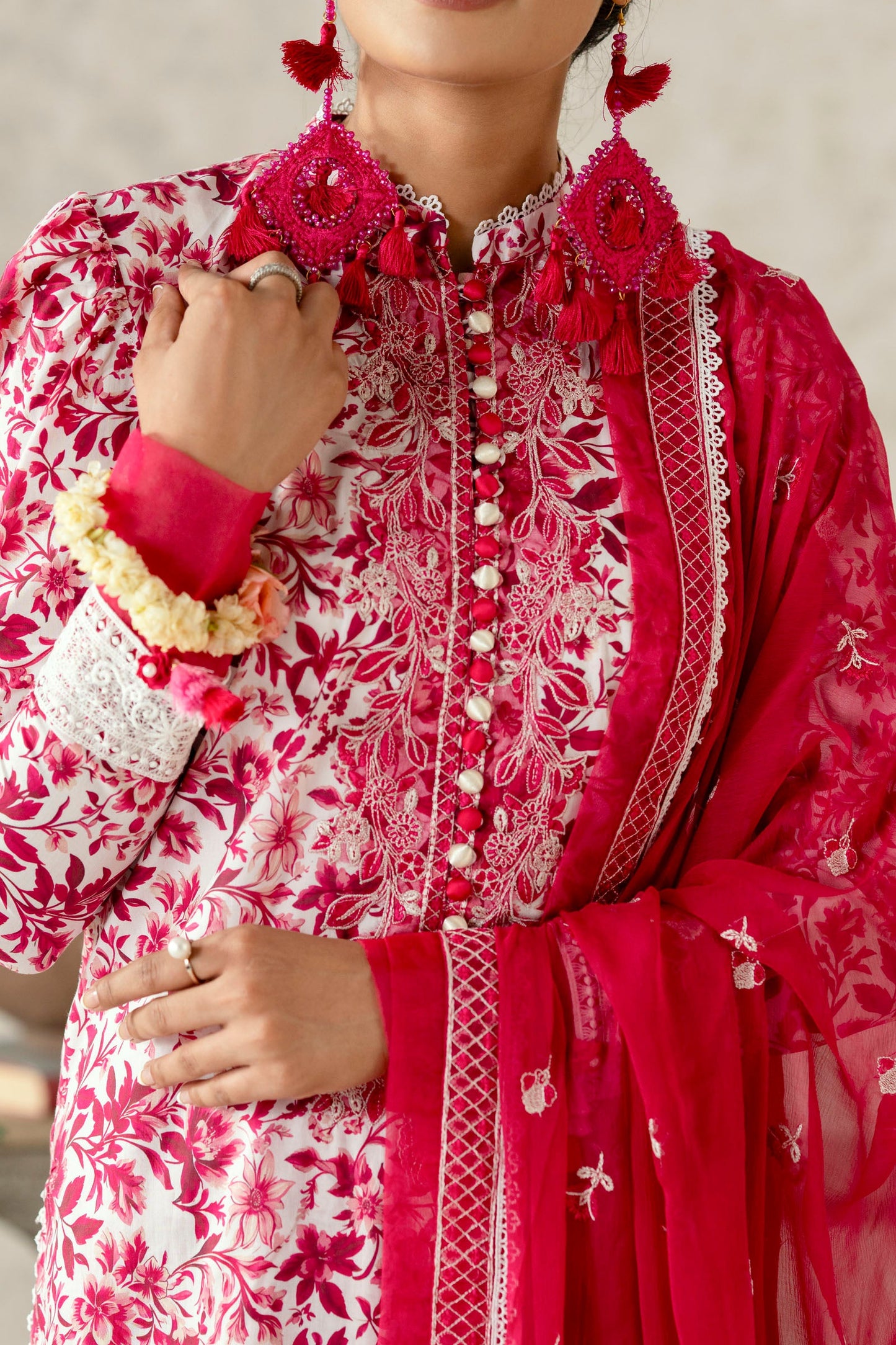 Cotton Lawn Digital Print Embroidery