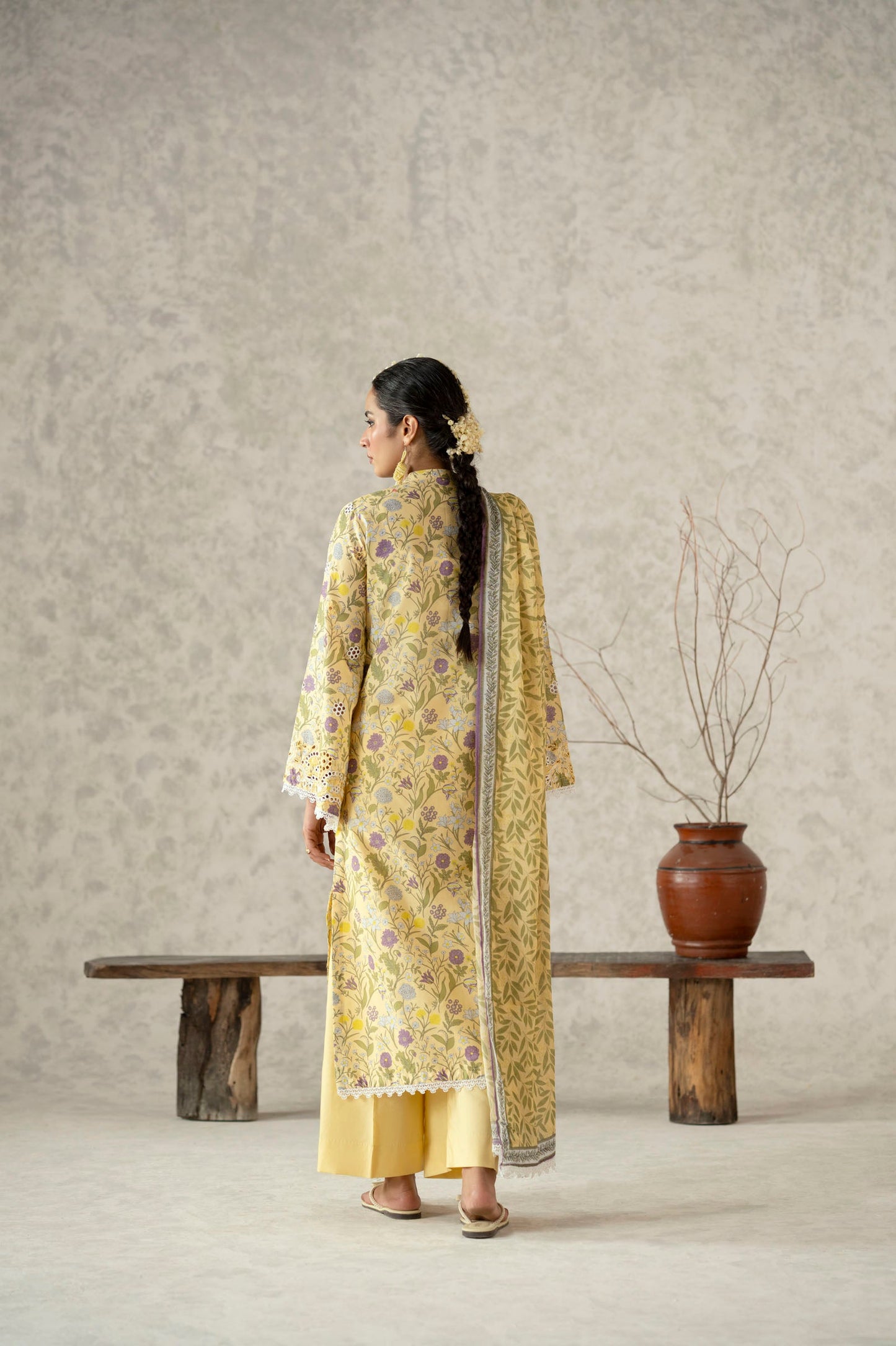 Cotton Lawn Digital Print Chikankari