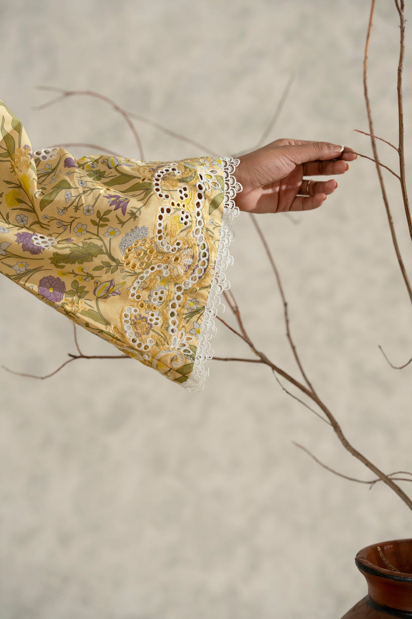 Cotton Lawn Digital Print Chikankari