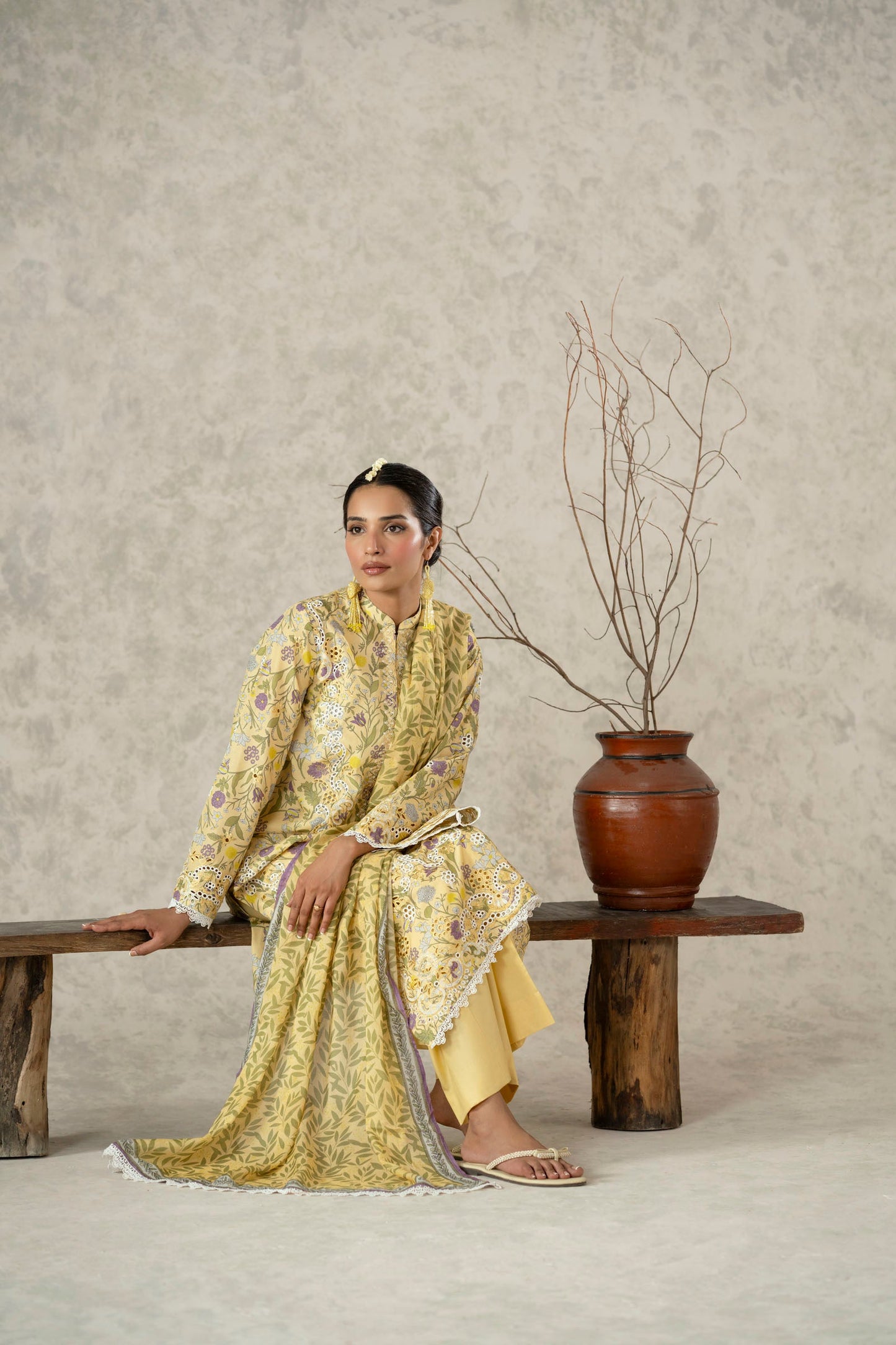 Cotton Lawn Digital Print Chikankari
