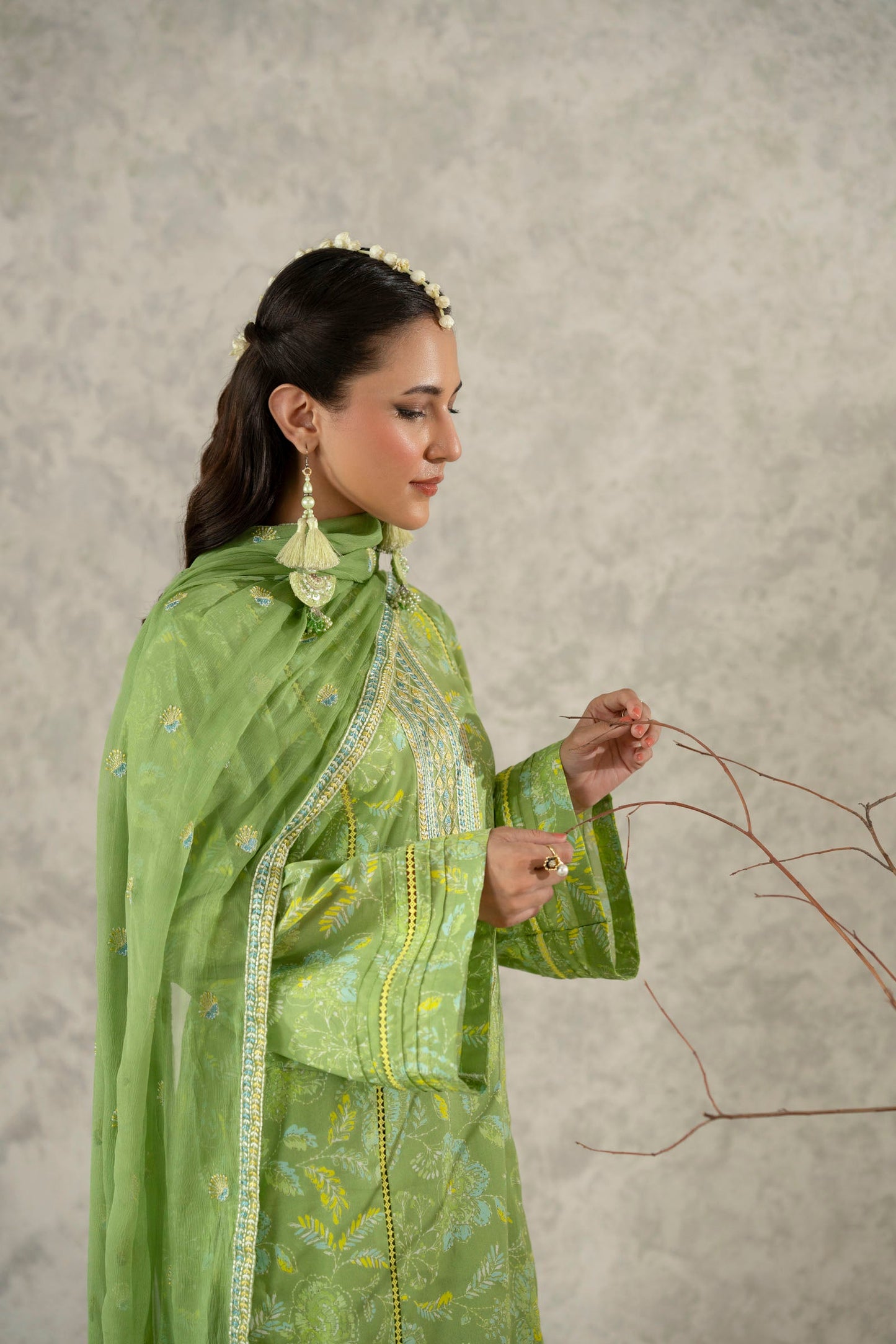 Cotton Lawn Digital Print Embroidery