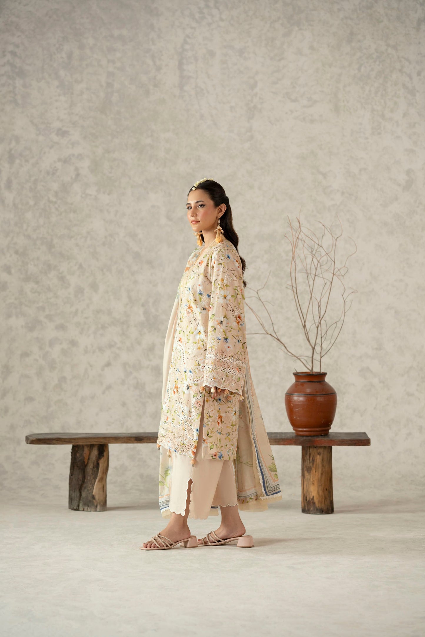 Cotton Lawn Digital Print Chikankari
