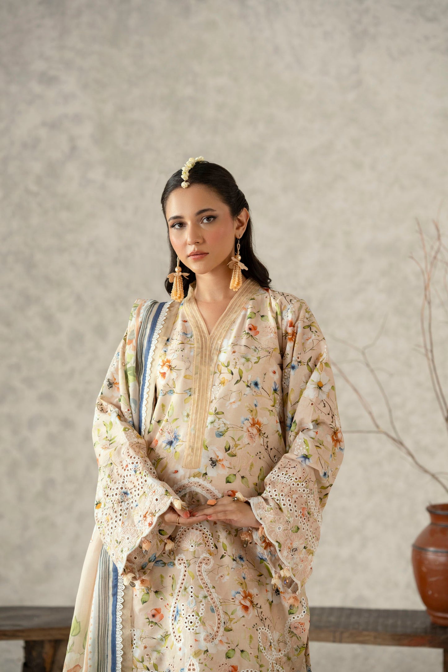 Cotton Lawn Digital Print Chikankari